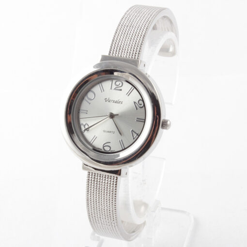 SILVER MESH LOOK CUFF WATCH