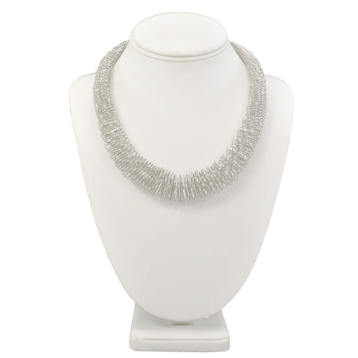 SILVER FLEX STATEMENT NECKLACE