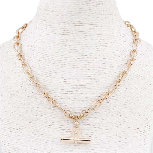 GOLD T-BAR CHAIN NECKLACE (SIMILAR STYLE WORN BY TAYLOR SWIFT)