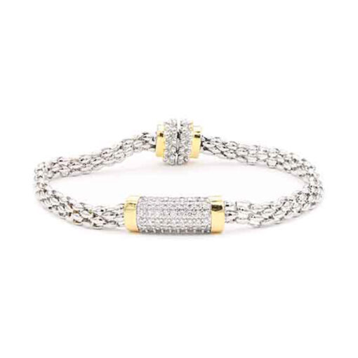 DESIGNER INSPIRED PAVÉ CZ BARREL MAGNETIC BRACELET