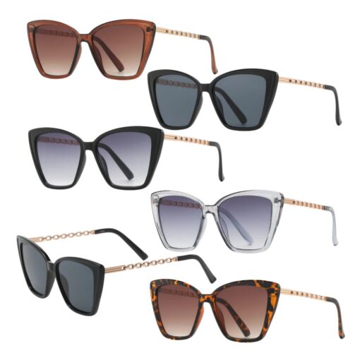 OVERSIZED CAT EYE SUNGLASSES. 12 PC