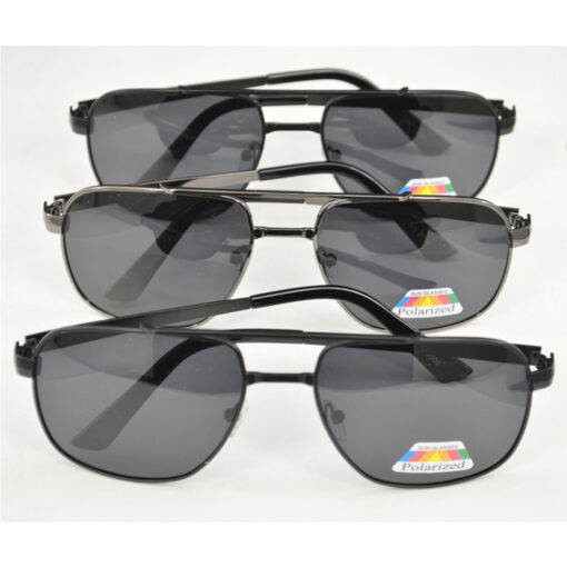 MEN'S POLORIZED BLACK AVIATORS. 12 PC