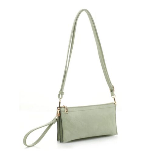 MINT MULTI-POCKET CROSSODY/WRISTLET. 9.3x6X0.7. SEE 29081 & 29080 FOR MORE COLORS