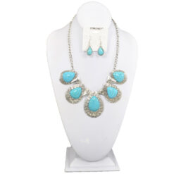 WESTERN FAUX TURQUOISE STONE NECKLACE
