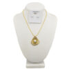 GOLD WITH PEARL LASER CUT PENDANT SET