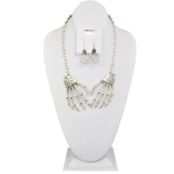 SKELETON HANDS NECKLACE SET. GREAT FOR HALLOWEEN!