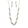 GOLD RHINESTONE TWISTED NECKLACE SET