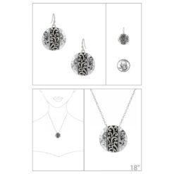 ANTIQUE SILVER CIRCLE TAILORED NECKLACE SET