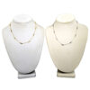 DELICATE METAL BEAD STATION NECKLACE. SILVER, GOLD. SOLD IN SETS OF 2 ONLY