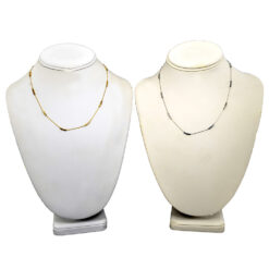 DELICATE METAL BEAD STATION NECKLACE. SILVER, GOLD. SOLD IN SETS OF 2 ONLY