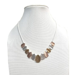 TRI-TONE TEARDROPS NECKLACE