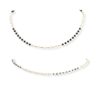GOLD CHAIN WITH GLASS BEADS NECKLACE. BLACK, HEMI. SOLD IN SETS OF 2 ONLY