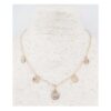 GOLD COIN WITH CRYSTALLS CHARM NECKLACE