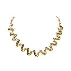 WAVY GOLD METAL NECKLACE