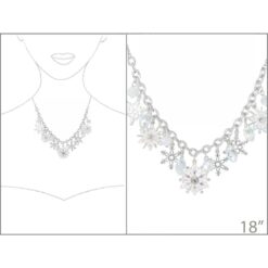 SILVER RHINESTONE SNOWFLAKE CHARM NECKLACE