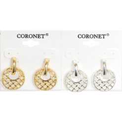 OPEN CUT DOOR KNOCKER CLIP EARRINGS. GOLD, SILVER. SOLD IN SETS OF 2 ONLY