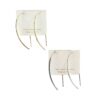 THREADER POLISHED PIERCED EARRINGS. GOLD, SILVER. SOLD IN SETS OF 2 ONLY