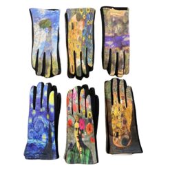 ASSORTED ART PRINT GLOVES. GROUP B. SOLD IN SETS OF 6 ONLY