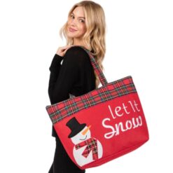 LET IT SNOW CHRISTMAS TOTE BAG. 19X13X6