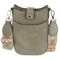 SAGE SMALL CROSSBODY WITH ADJUSTABLE GUITAR STRAP. 7.5X5.4X2.25