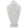 LONG 2 LAYER GOLD/NEUTRAL GLASS BEAD NECKLACE