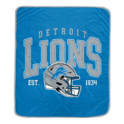 DETROIT LIONS VINTAGE ARCH LICENSED FLEECE BLANKET