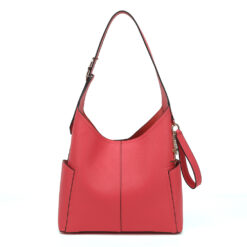 CORAL HOBO BAG WITH CHARM. 12.2X13X4.3