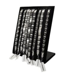 18 PC MEN'S STAINLESS STEEL BRACELETS WITH DISPLAY