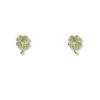 GOLD & GREEN CRYSTAL 4 LEAF CLOVER EARRINGS. SOLD IN SETS OF 2 ONLY. GREAT FOR ST. PATRICK'S DAY!