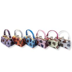 PLAID HEARTS MINI COIN PURSE. SOLD IN SETS OF 6 ONLY