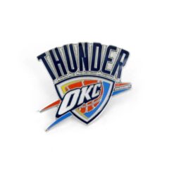 OKLAHOMA CITY THUNDER LICENSED LOGO PIN. SOLD IN SETS OF 3 ONLY