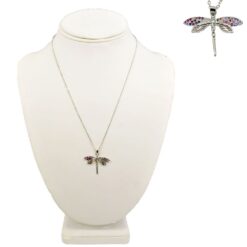 CZ MULTI DRAGONFLY PENDANT NECKLACE