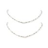 BEADED NECKLACE WITH CENTER FRESHWATER PEARL. NATURAL/MIX, GREEN/MIX. SOLD IN SETS OF 2 ONLY