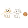 CRYSTAL OUTLINE CAT PIN. GOLD, SILVER. SOLD IN SETS OF 2 ONLY