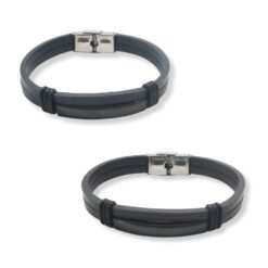 MEN'S WRAP FAUX LEATHER BRACELET. BLACK, BROWN. SOLD IN SETS OF 2 ONLY