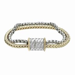 TWO TONE CHAIN DESIGNER INSPIRED MAGNETIC BRACELET