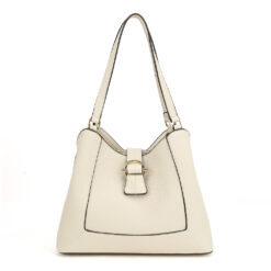 BONE BUCKLE ACCENT HOBO BAG. 13X10.6X4.7