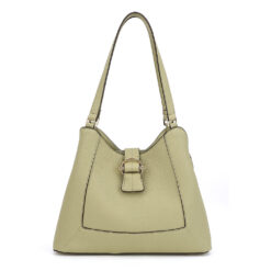 SEAFOAM BUCKLE ACCENT HOBO BAG. 13X10.6X4.7