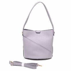 LILAC TRIPLE COMPARTMENT HOBO BAG. 9.85X10.25X7.85