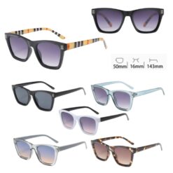 SQUARE ACETATE FRAME CLASSIC SUNGLASSES. 12 PC
