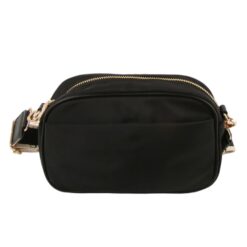 BLACK NYLON CAMERA BAG STYLE CROSSBODY. 9.3x5.7x2.8