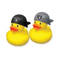 RAIDERS LICENSED RUBBER DUCK SET. 2 CARD PACKS (4 DUCKS TOTAL)