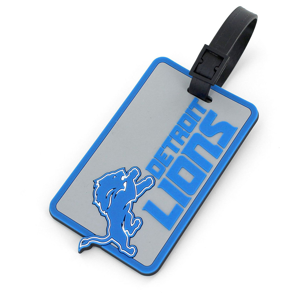 LICENSED DETROIT LIONS LUGGAGE TAG. SOLD IN SETS OF 3. 4″ X 2.5″