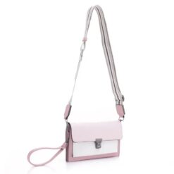 BLUSH COLOR BLOCK CROSSBODY/CLUTCH. 8.6X5.5X0.5. AVAILABLE TO SHIP EARLY APRIL