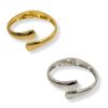 POLISHED WRAP HINGED BRACELET. SILVER, GOLD. SOLD IN SETS OF 2 ONLY.