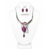 HEMI PURPLE ENAMEL & CRYSTAL NECKLACE SET