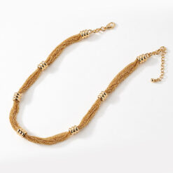 GOLD MULTI CHAIN STATION NECKLACE