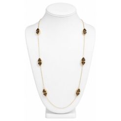 LONG BLACK DIAMOND CRYSTAL STATION NECKLACE