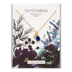 SEPTEMBER BIRTHSTONE NECKLACE WITH GIFT ENVELOPE