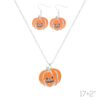 ENAMEL JACK-O'-LANTERN HALLOWEEN NECKLACE SET